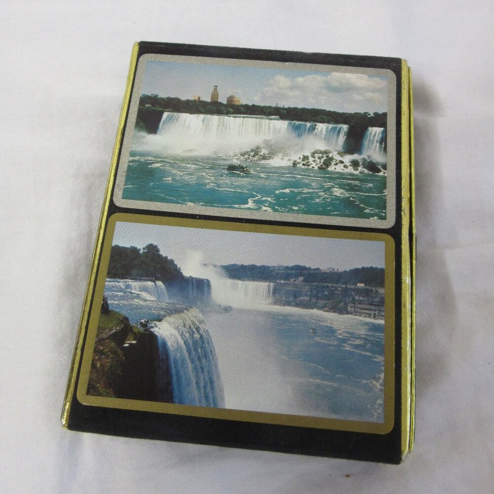 Congress Dual Deck Playing Cards Vintage Rare Niagara Falls Canada Velvet Box